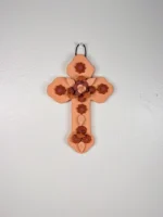 Handmade Mexican Clay Cross, Wall Decor - Image 3