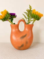 Handmade Natural Clay Vase from Oaxaca