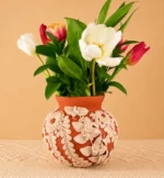 Handmade Vase with Butterfly from Michoacan