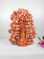 Handmade Virgin Mary Clay fom Metepec Mexico - Image 3