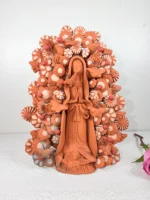 Handmade Virgin Mary Clay fom Metepec Mexico - Image 4