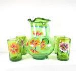 Mexican HandBlown Glass Pitcher Set 2 - Image 2