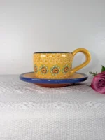 Michoacan Clay Mug and Saucer - Image 2