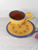 Michoacan Clay Mug and Saucer - Image 3