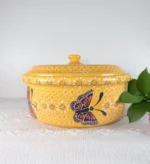 Michoacan Tortillero with Lid from Capula Mexico - Image 3