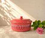 Michoacan Traditional Clay Tortillero with lid