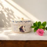 Monarch Butterfly Clay Tortillero with lid