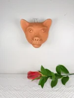Natural Clay Jaguar Mask from Oaxaca - Image 2