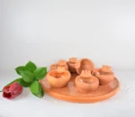 Natural Clay Tequila Shots with Tray Handmade in Oaxaca - Image 3