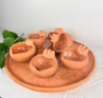 Natural Clay Tequila Shots with Tray Handmade in Oaxaca - Image 4