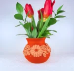 Oaxaca Barro Vase Embroidered Clay - Image 2