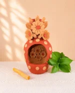 Oaxaca Clay Chimney Embroidered Clay Pottery