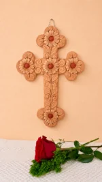 Oaxaca Clay Crucifix Wall Art