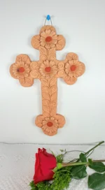 Oaxaca Clay Crucifix Wall Art - Image 3