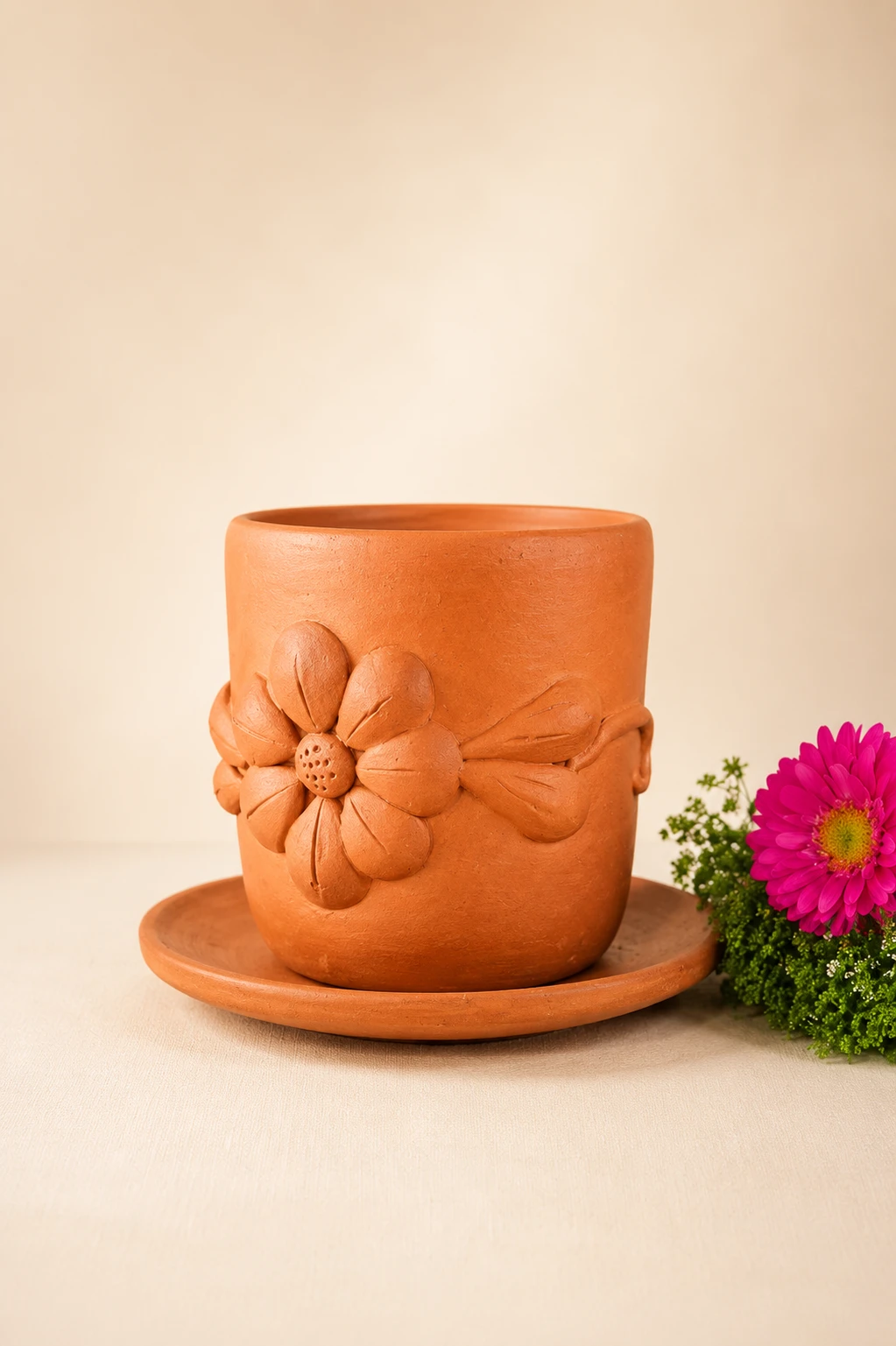 Oaxaca-Clay-Dinnerware-Mug-and-Saucer-01 Oaxaca Clay Dinnerware Mug and Saucer - Image 1