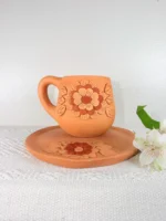 Oaxaca Clay Dinnerware Mug and Saucer Set - Image 3