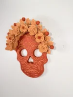 Oaxaca Clay Skull Wall Decor - Image 4