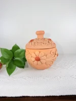 Oaxaca Clay Sugar Bowl Canister - Image 3