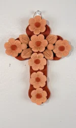 Oaxaca Clay Wall Hanging Cross - Image 2