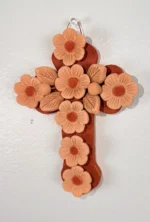 Oaxaca Clay Wall Hanging Cross - Image 3