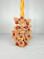 Oaxaca Embroidered Clay Candleholder - Image 2