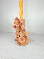Oaxaca Embroidered Clay Candleholder - Image 3