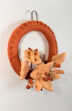 Oaxaca Embroidered Clay Hanging Wreath - Image 3