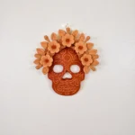 Oaxaca Filigrana Clay Skull Hanging Decor - Image 2