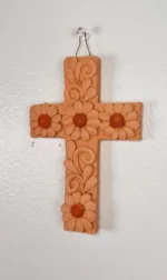 Oaxaca Handmade  Clay Wall Cross Crucifix - Image 3