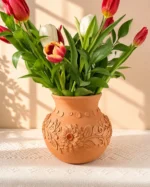 Oaxaca Medium Clay Vase Embroidered Clay