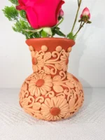 Oaxaca Pottery Clay Vase Small - Image 3
