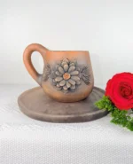 Oaxaca Smoked Clay Dinnerware Mug and Saucer Set - Image 3