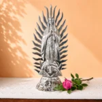 Pewter Virgin of Guadalupe Statue