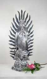 Pewter Virgin of Guadalupe Statue - Image 2