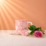 Pink Talavera Style Mug with Spoon