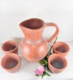 Polished Clay Pitcher Set from Michoacan - Image 3