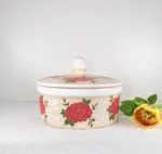Red Roses Ceramic Tortillero Handmade in Mexico - Image 4