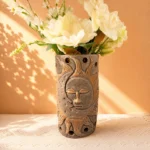 Smoked Clay Planter Vase Handmade in Oaxaca