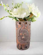Smoked Clay Planter Vase Handmade in Oaxaca - Image 2