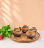 Smoked Clay Tequila Shots with Tray from Oaxaca