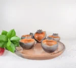 Smoked Clay Tequila Shots with Tray from Oaxaca - Image 2
