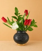 Smoked Clay Vase Handmade in Mexico