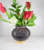 Smoked Clay Vase Handmade in Mexico - Image 3