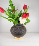 Smoked Clay Vase Handmade in Oaxaca - Image 2
