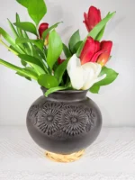 Smoked Clay Vase Handmade in Oaxaca - Image 3