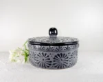 Talavera Style Black Tortilla Warmer - Image 2