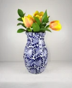 Talavera Style Vase Blue - Image 2