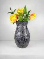Talavera Style Vase in Black - Image 2