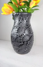 Talavera Style Vase in Black - Image 4