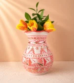Talavera Vase Pink and Gold